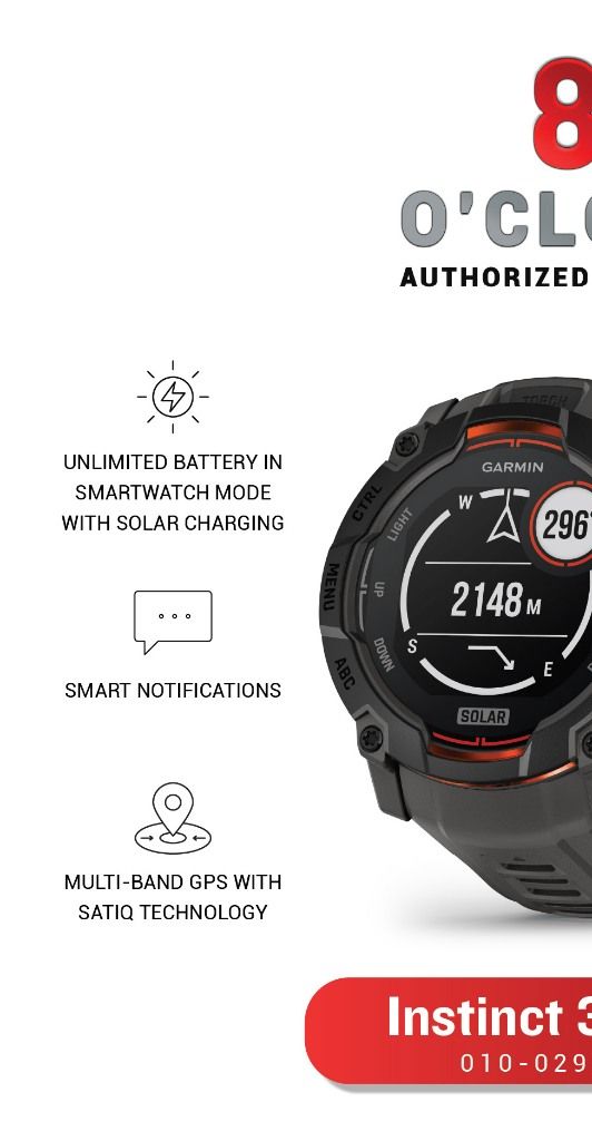 Garmin Instinct 3 – Solar (45mm/50mm)