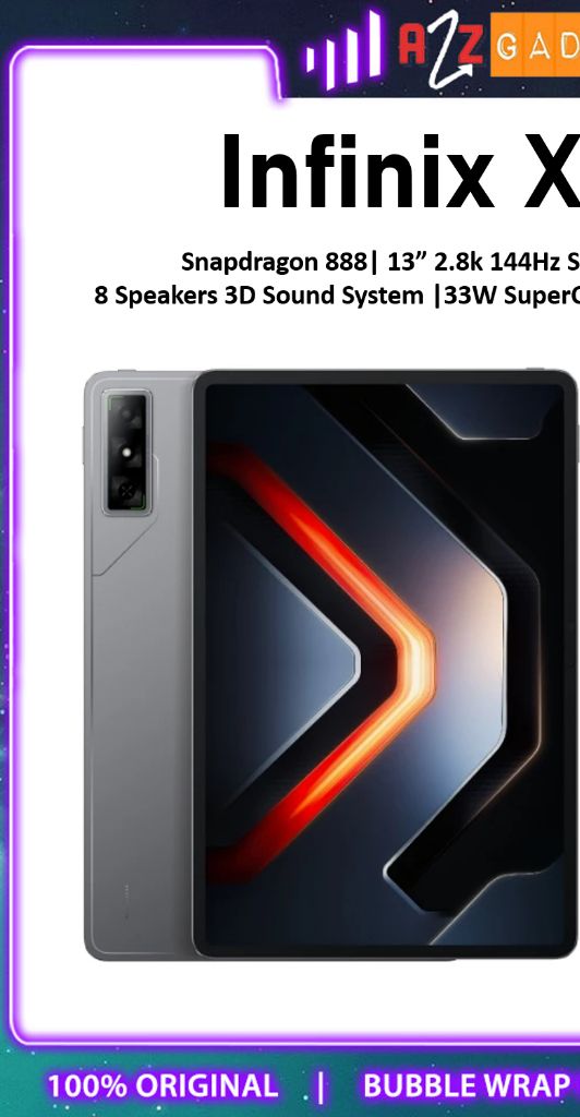 Infinix XPad GT (8GB RAM + 256GB ROM) 13.0" 2.8K 144Hz Display l Snapdragon 888 - 1 Year Infinix Malaysia Warranty