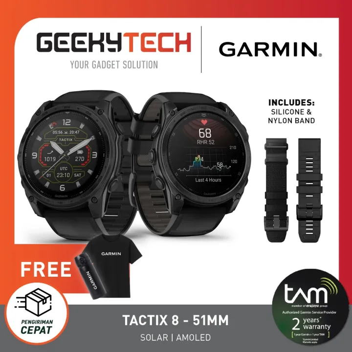Garmin Tactix 8 Amoled 51mm / Garmin Tactix 8 Solar 51mm Tactical Watch - Garansi Resmi TAM | Lazada Indonesia