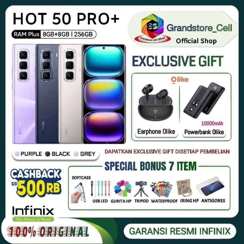 Jual INFINIX HOT 50 PRO Plus RAM 8/256 GB | INFINIX HOT 50 PRO+ RAM 8/256 GB GARANSI RESMI INFINIX INDONESIA | Shopee Indonesia