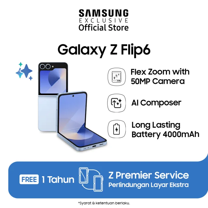 Samsung Galaxy Z Flip6 12/512GB - Blue | Lazada Indonesia