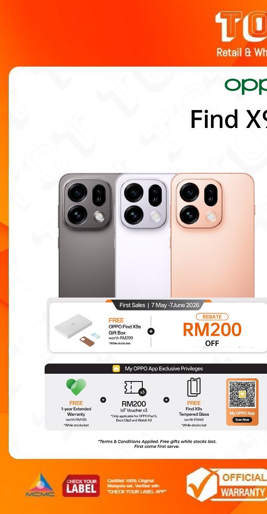 [NEW] OPPO Find X9s 5G (12GB+512GB)6.59" 120Hz display l 50MP Ultra-Clear Triple Camera I MediaTek Dimensity 9500s