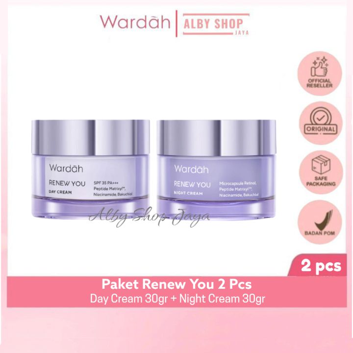 Paket WARDAH Renew You Day Cream 30gr + Night Cream 30gr