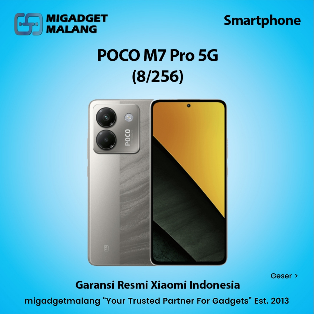 Jual POCO M7 Pro 5G 8/256 AMOLED 120Hz 50MP OIS 5110mAh 45W IP64 | Shopee Indonesia