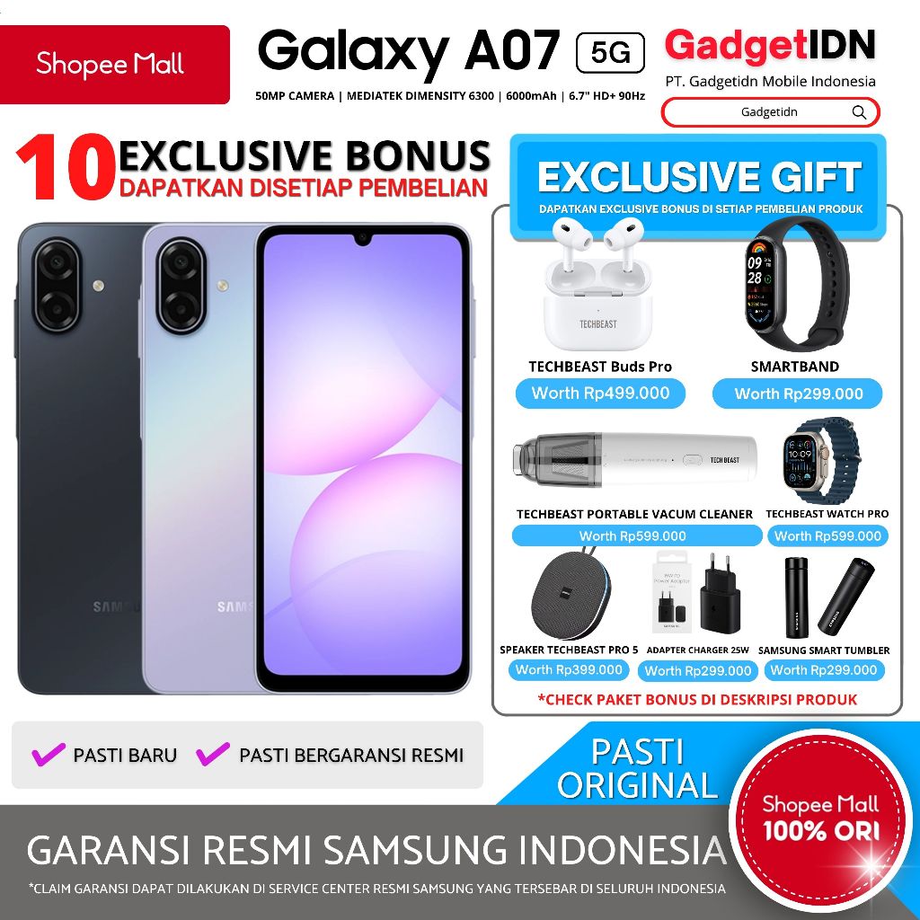 Jual Samsung Galaxy A07 5G 8/256GB Garansi Resmi Samsung | Shopee Indonesia