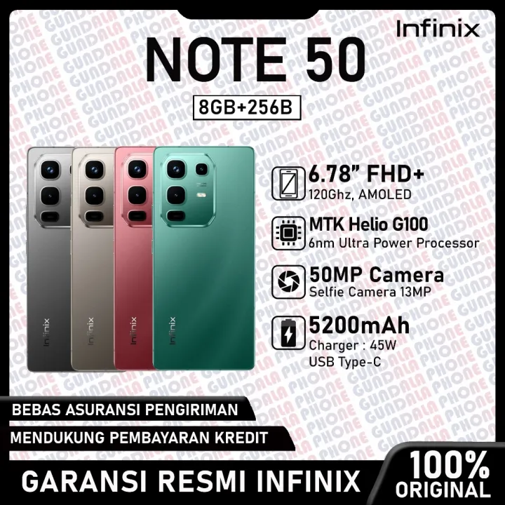 Infinix Note 50 8/256GB Garansi Resmi | Lazada Indonesia
