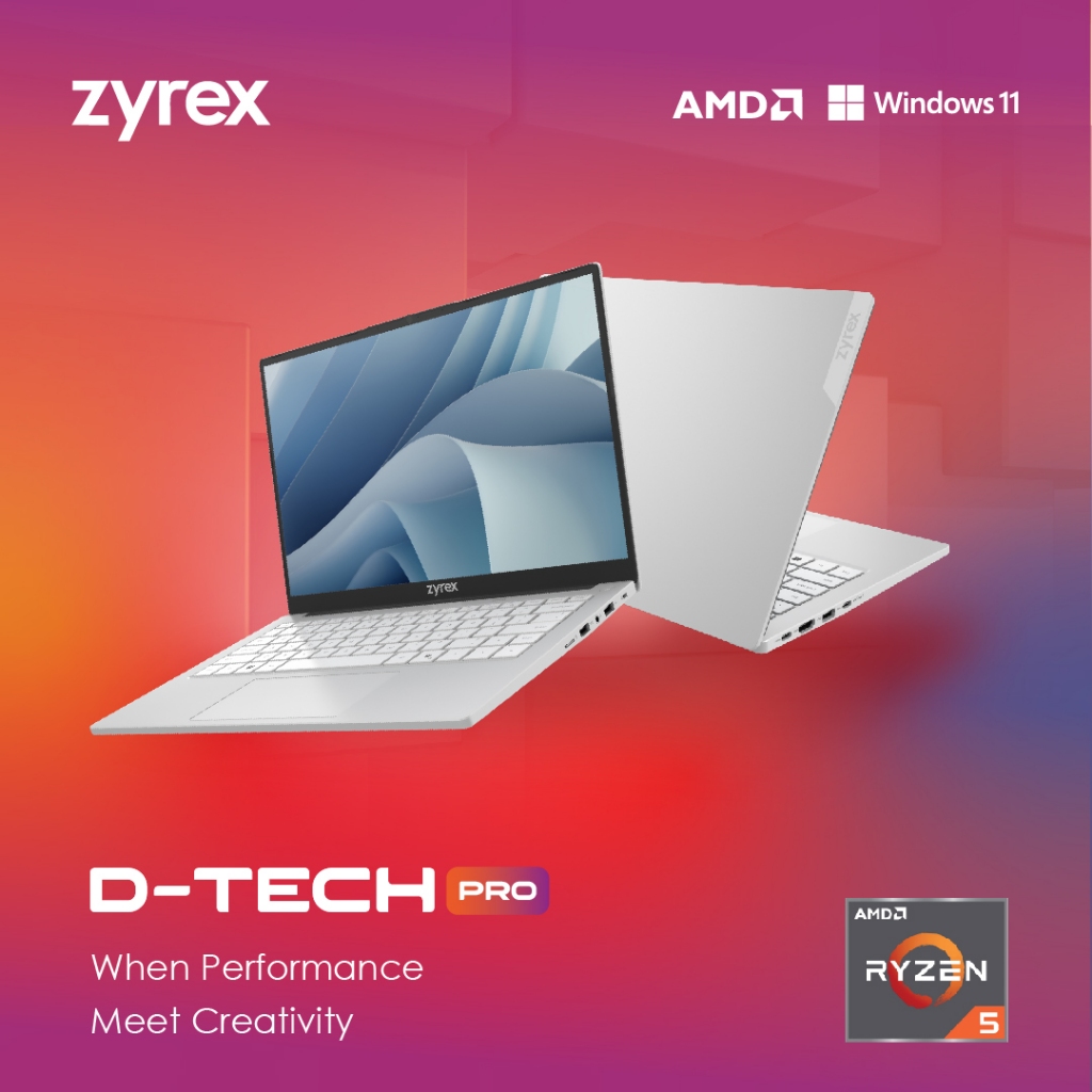 Jual LAPTOP Zyrex D-TECH PRO V2 RAM 8GB SSD 512GB RYZEN 5 6600H Garansi Resmi 1 Tahun Silver | Shopee Indonesia