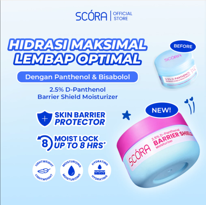 SCORA 2,5% D-PANTHENOL BARRIER SHIELD MOISTURIZER 40ml | Lazada Indonesia