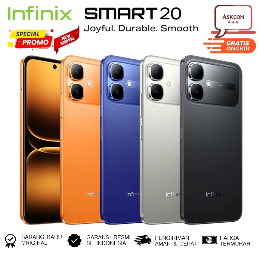 Jual Infinix SMART 20 4GB/128GB 120Hz Android 16 GARANSI RESMI | Shopee Indonesia