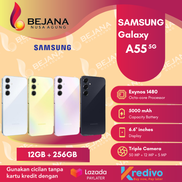 Samsung Galaxy A55 5G ( Ram 12GB + Rom 256GB ) Garansi Resmi | Lazada Indonesia