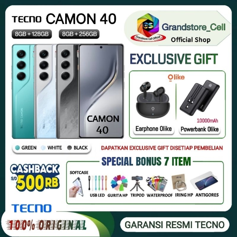 Jual TECNO CAMON 40 NFC RAM 8/128 GB l TECNO CAMON40 NFC RAM 8/256GB GARANSI RESMI TECNO INDONESIA | Shopee Indonesia
