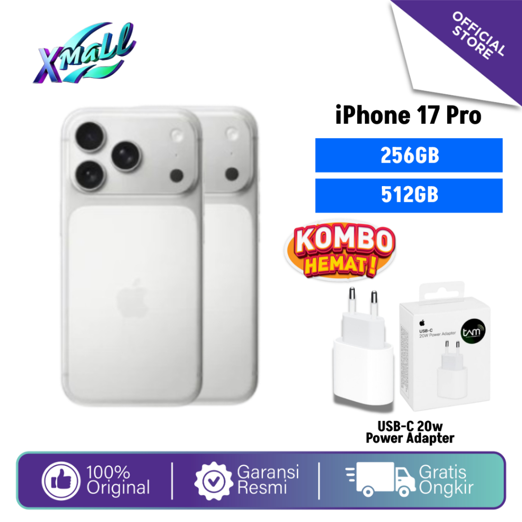 Jual iPhone 17 Pro [256GB,512GB] Super Retina XDR OLED - Garansi Resmi | Shopee Indonesia