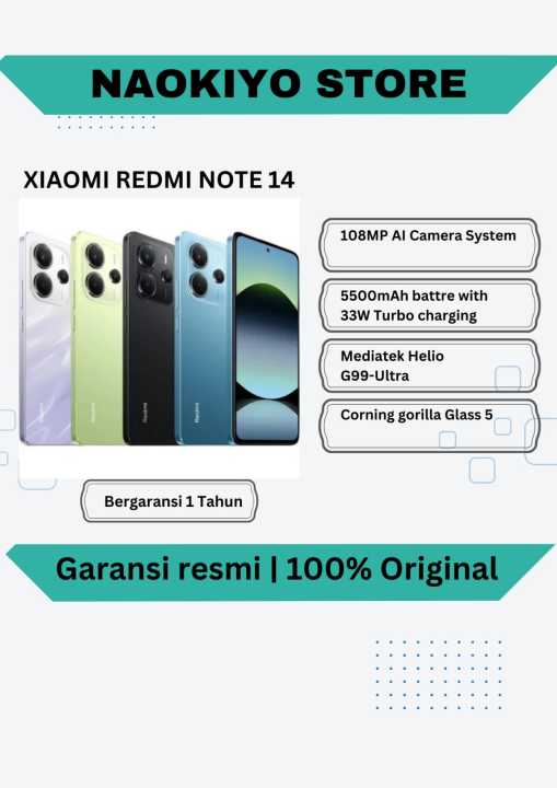Xiaomi Redmi Note 14 LTE | Lazada Indonesia