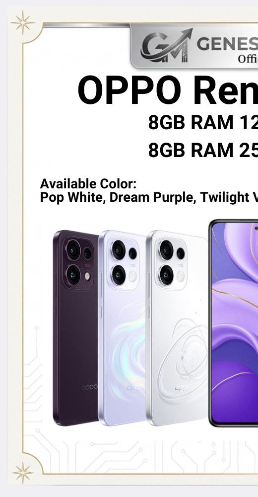 OPPO Reno 16F (5G) [8GB RAM 128GB ROM / 8GB RAM 256GB ROM] - Original OPPO Malaysia