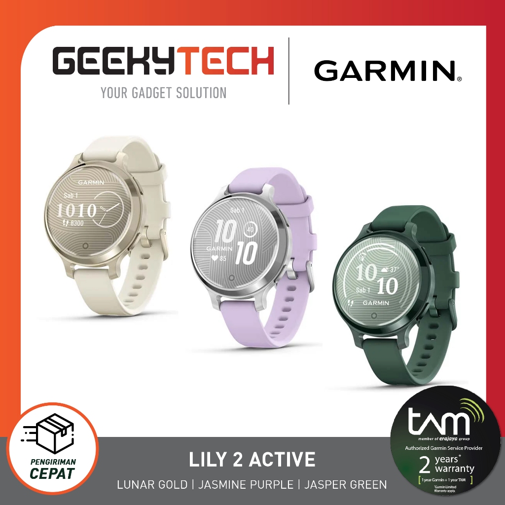 Jual Garmin Lily 2 Active GPS Smartwatch - Garansi Resmi TAM 2 Tahun | Shopee Indonesia