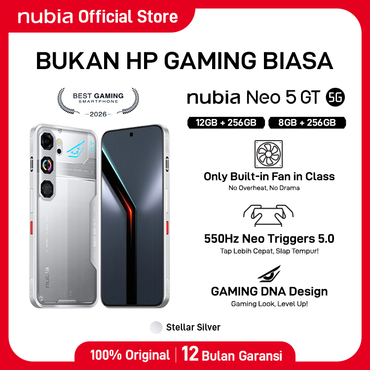 Jual nubia Handphone Gaming Neo 5 GT 5G (8/256GB) (12/256GB) Baterai 6210mAh Super Fast Charging 80W Smartphone Garansi Resmi Official Store | Shopee Indonesia