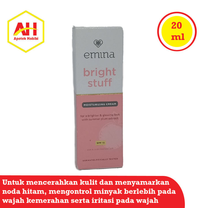EMINA BRIGHT STUFF MOISTURIZING CREAM SPF 15 20 ML | Lazada Indonesia