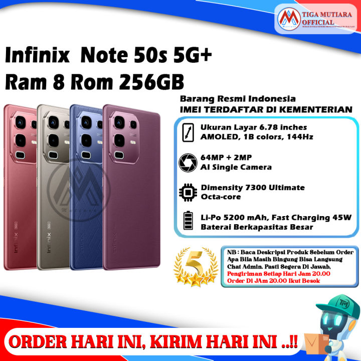 Infinix Note 50s 5G+ Ram 8 Rom 256GB | Lazada Indonesia