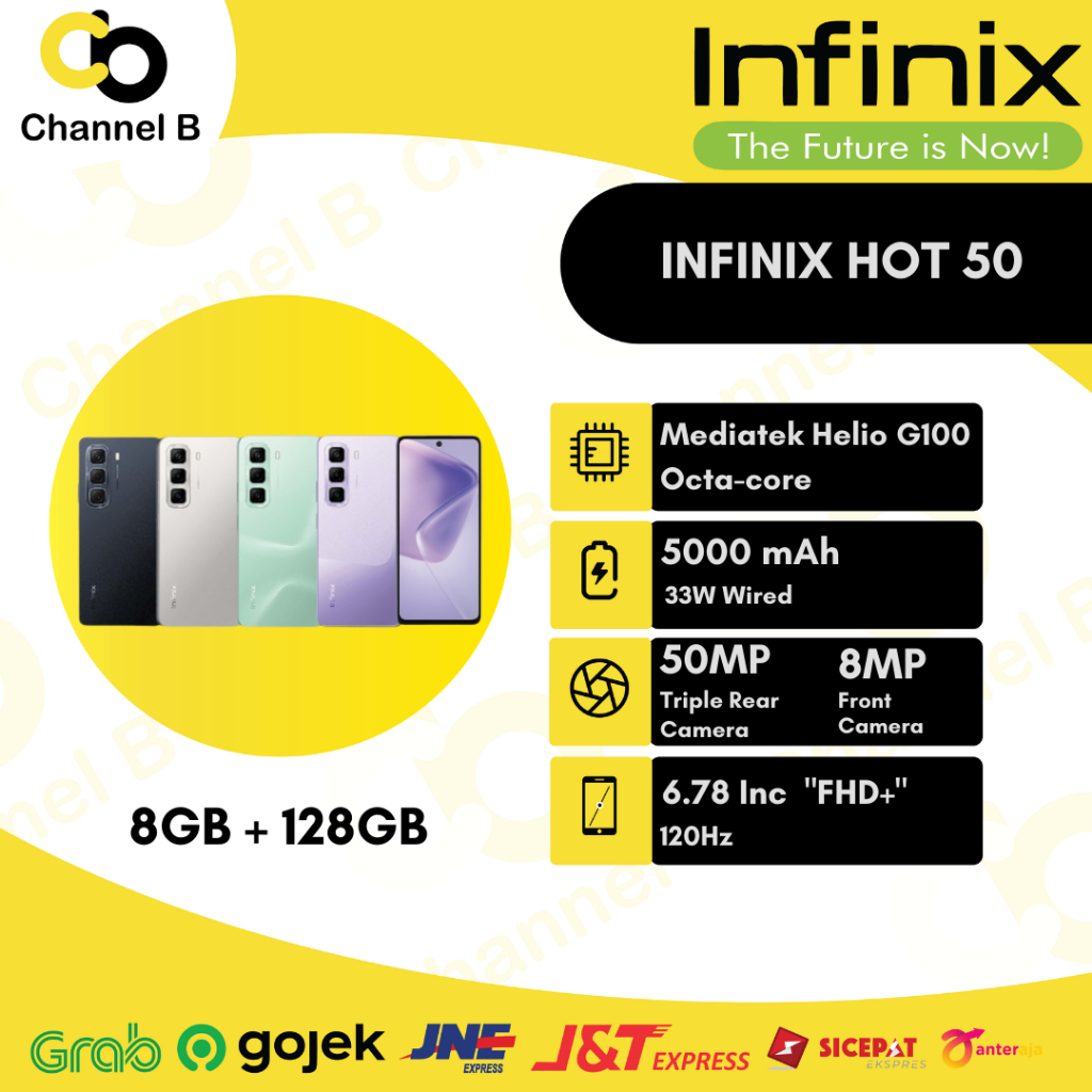 Jual Infinix Hot 50 4G - Smartphone [ Ram 8GB + Rom 128GB | Ram 6GB + Rom 256GB ] Garansi Resmi | Shopee Indonesia
