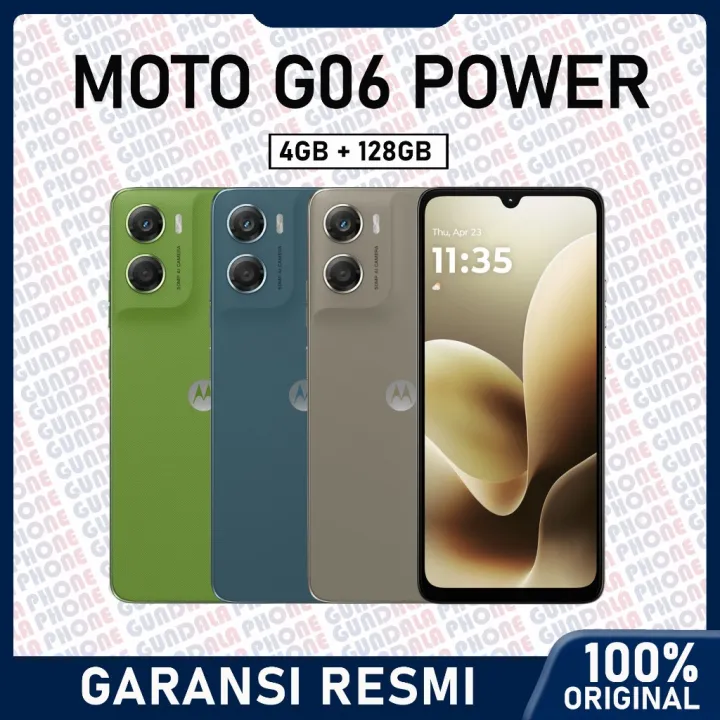 Motorola Moto G06 Power 4/128GB NFC, 7000mAh, DolbyStereo, GorillaGlass3 IP64 - Garansi resmi | Lazada Indonesia