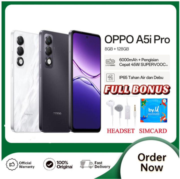 OPPO A5i PRO 8/128 GB - Snapdragon 6s Gen 1 - Dual SIM - 720 X 1604 piksel [ HD+] | Lazada Indonesia