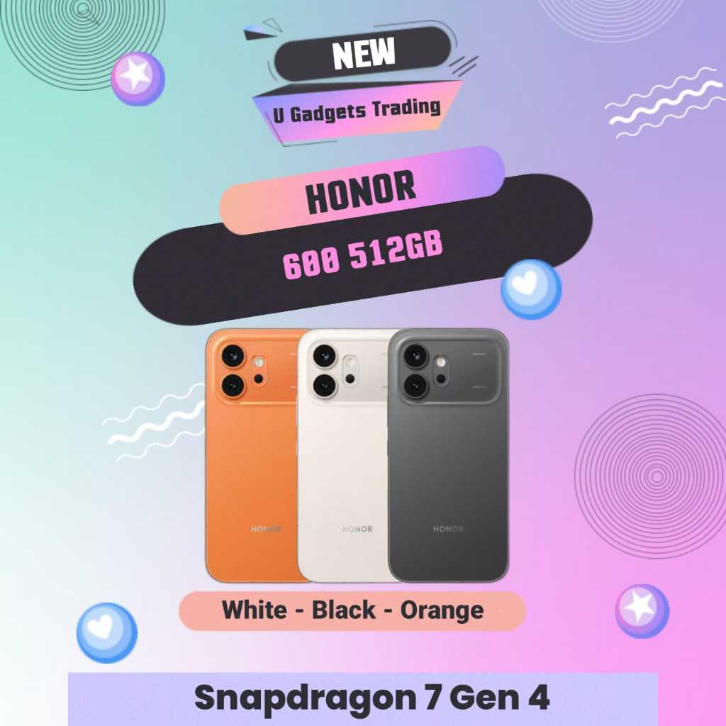 [NEW] HONOR 600 5G (12GB RAM + 512GB ROM) 200MP AI Night Camera 7000mAh Battery Original HONOR Malaysia Warranty