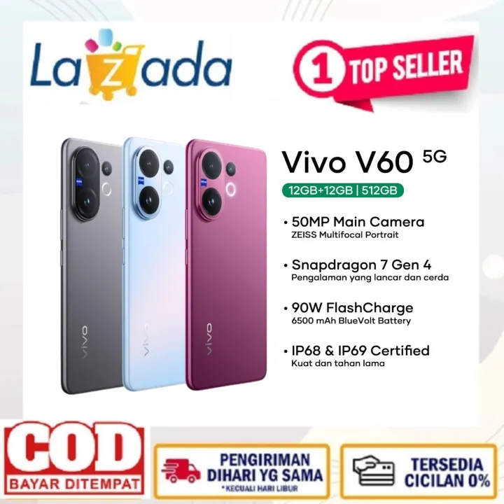 Vivo V60 5G (8/256GGB)(12/256GB)(12/512GB) | Lazada Indonesia