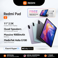 Redmi Pad 2 (8GB+256GB) | Wi-Fi Version | 11" 2.5K 90Hz Display | 9000mAh Battery | Dolby Atmos | Quad Speakers | Advanced Helio G100-Ultra Processor | Tablet