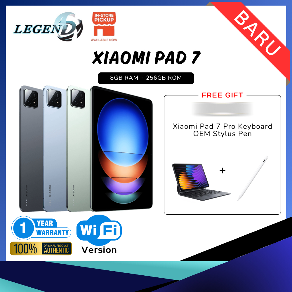 Xiaomi Pad 7 (8GB+256GB) Original Tablet | WiFi Version | 3.2K 144Hz Display | 8850mAh Battery