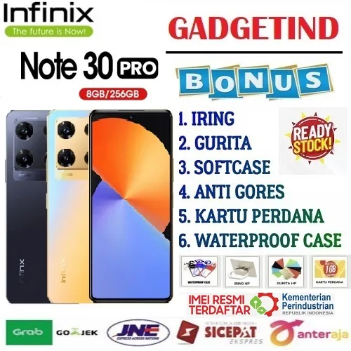 SALE INFINIX Note 30 PRO 8/256GB - Display : 6.67"" FHD+ 120HZ Mediatek Helio G99 Garansi