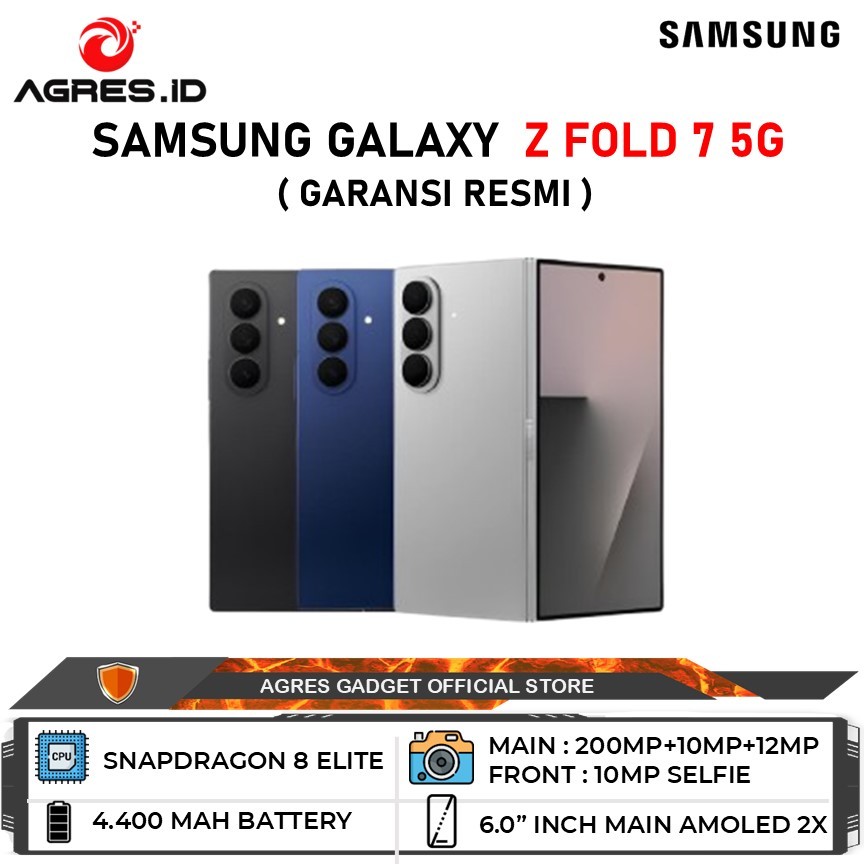 Jual Samsung Galaxy Z Fold 7 5G 12GB/256GB I 12GB/512GB I 16GB/1TB Garansi Resmi Samsung Indonesia | Shopee Indonesia