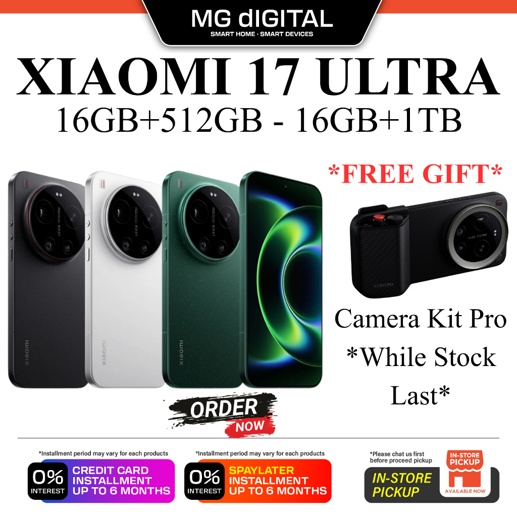 [READY STOCK] XIAOMI 17 ULTRA (16GB+512GB) l 6000mAh (typ) Xiaomi Surge Battery