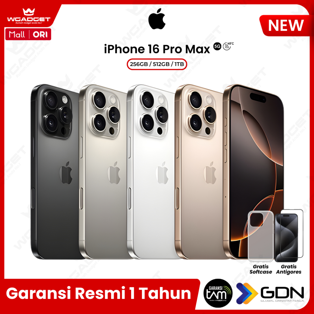 Jual iPhone 16 Pro Max 1TB/512GB/256GB/128GB Garansi Resmi 1 Tahun | Shopee Indonesia