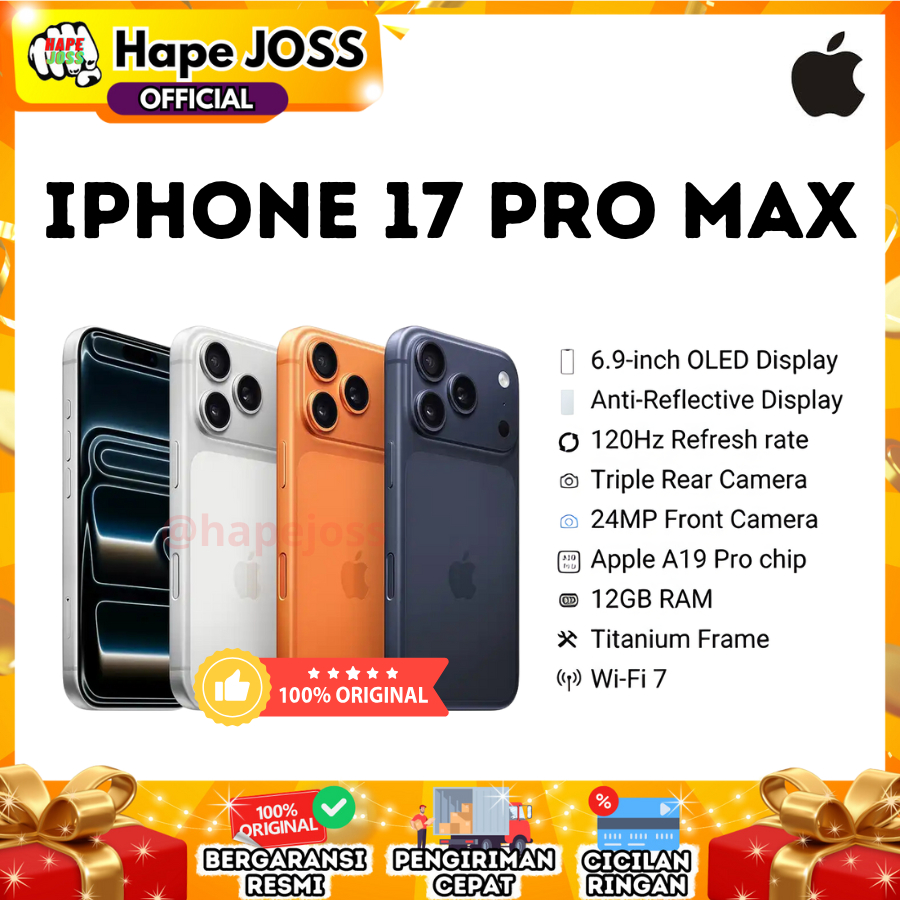 Jual Apple Iphone 17 Pro Max 512GB Garansi Resmi Indonesia | Shopee Indonesia