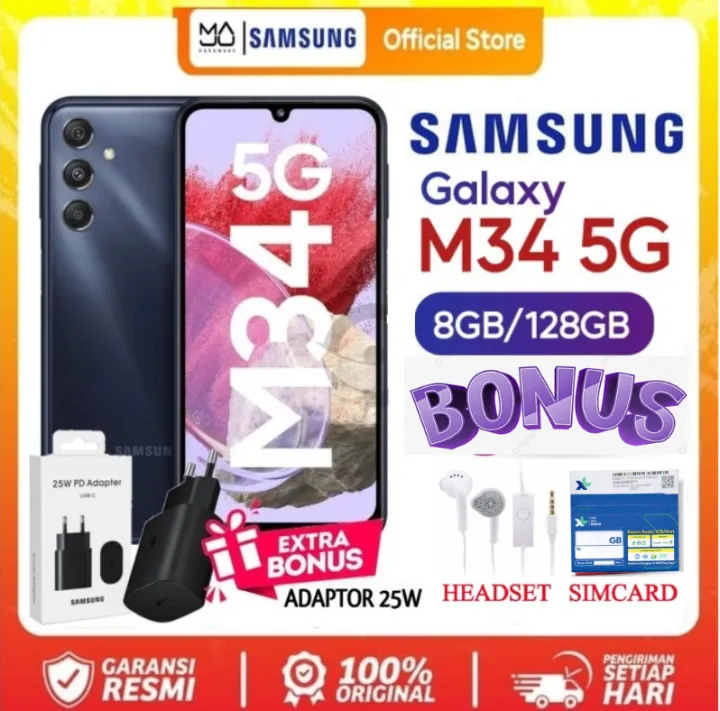 Samsung Galaxy M34 5G 8/128 GB Super AMOLED, 120Hz - PROMO | Lazada Indonesia
