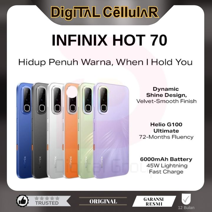 INFINIX HOT 70 6/256 GB GARANSI RESMI | Lazada Indonesia