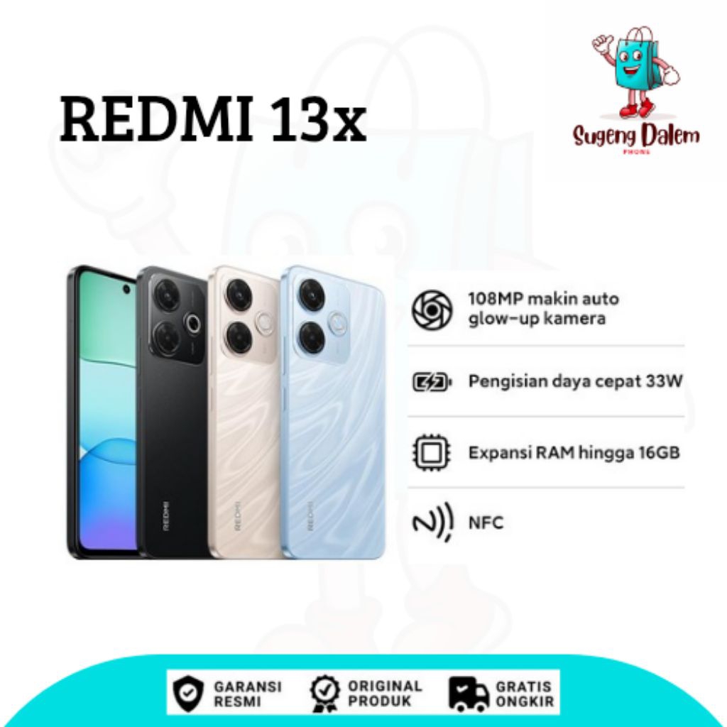 Jual Xiaomi Redmi 13X 8G/128GB 8/256GB Garansi Resmi | Shopee Indonesia