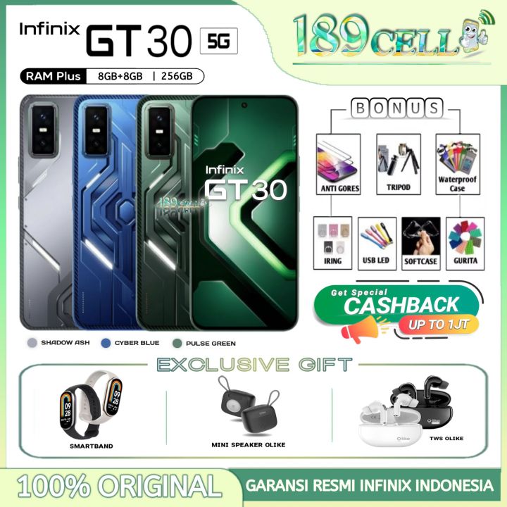 INFINIX GT30 5G [8/256GB] - 144Hz 1.5K AMOLED Display, MediaTek Dimensity 7400 - GT 30 Garansi Resmi | Lazada Indonesia