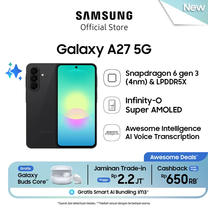 Samsung Galaxy A27 5G 6/128GB | Hp AI | IP64 | 5000 mAh | Lazada Indonesia
