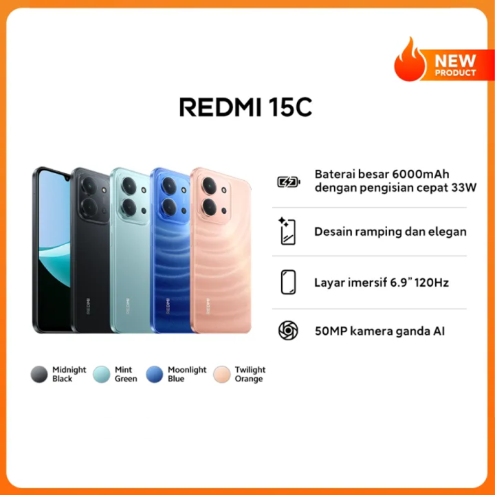 Xiaomi Redmi 15C (6GB/128GB) (8GB/256GB) | Lazada Indonesia