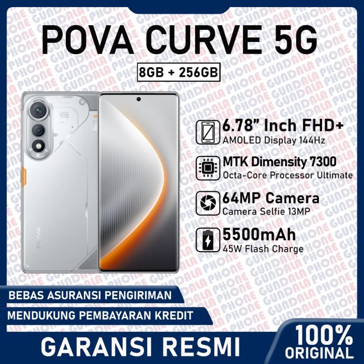 Tecno POVA CURVE 5G 8/256 - Garansi resmi | Lazada Indonesia