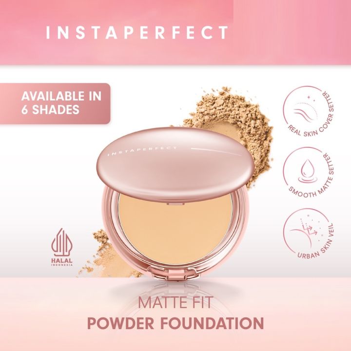 Instaperfect MATTE FIT Powder Foundation 13 g - Bedak Padat Wajah