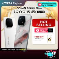 [Online Exclusive] iQOO 15 5G | Snapdragon 8 Elite Gen 5 / 2K M14 LEAD OLED 144Hz Display / 7000mAh Battery+100W FlashCharge / 8K Ultra VC Cooling / 50MP Sony IMX921 Camera / Monster HALO RGB / IP68+69 /  360˚NFC+IR Blaster Mobile Phones
