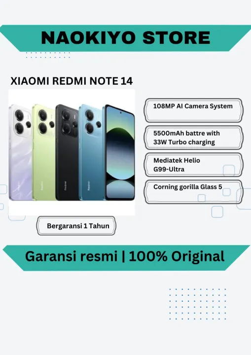 Xiaomi Redmi Note 14 LTE | Lazada Indonesia