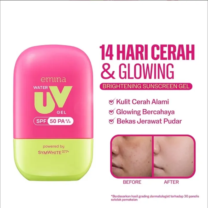 Emina uv water gel sunscreen spf 50++++ 25ml | Lazada Indonesia