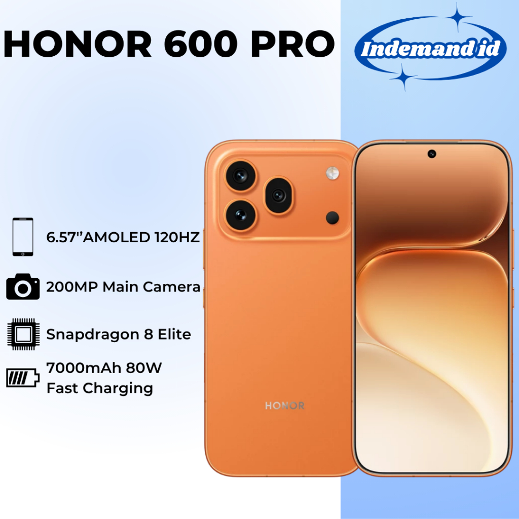 Jual Honor 600 Pro 5G 6,57''AMOLED 120HZ Snapdragon 8 Elite 7000mAh 80W 200MP | Shopee Indonesia