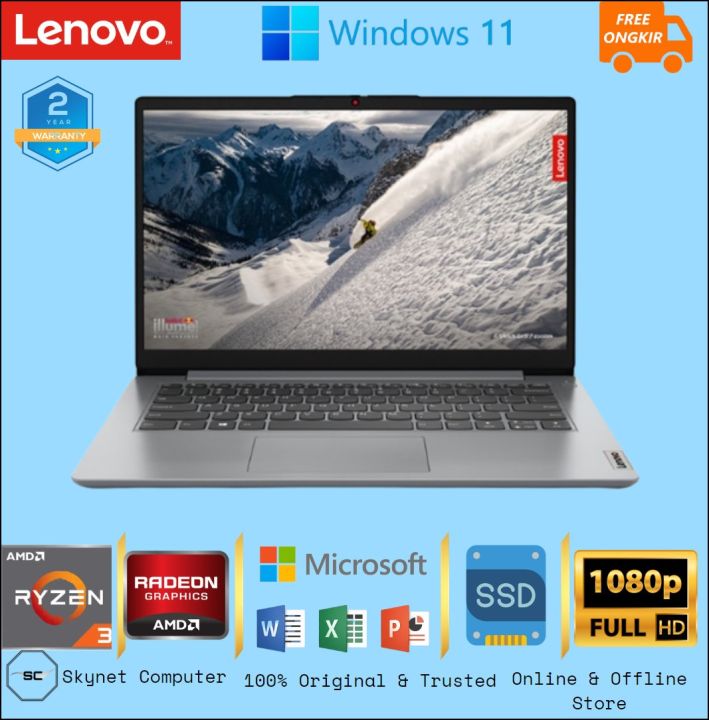 LENOVO IDEAPAD SLIM 3 AMD RYZEN 3 7320U RAM8GB SSD1TB 14FHD WINDOWS 11 DAN OHS 2021 ORIGINAL | Lazada Indonesia