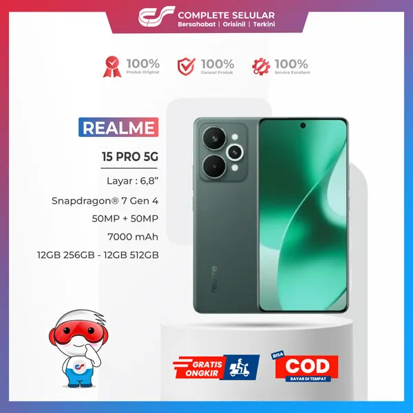 Realme 15 PRO 5G 12GB/256GB 12GB/512GB | Realme 15 5G - 8GB/256GB 12GB/256GB | 50MP Camera 7000mAh Baterai Garansi Resmi | Lazada Indonesia