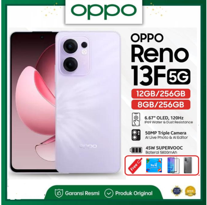 OPPO Reno13 F 5G 12GB/256GB & 8GB/256GB (Garansi ) - Lumunions Blue , 8GB+256GB | Lazada Indonesia