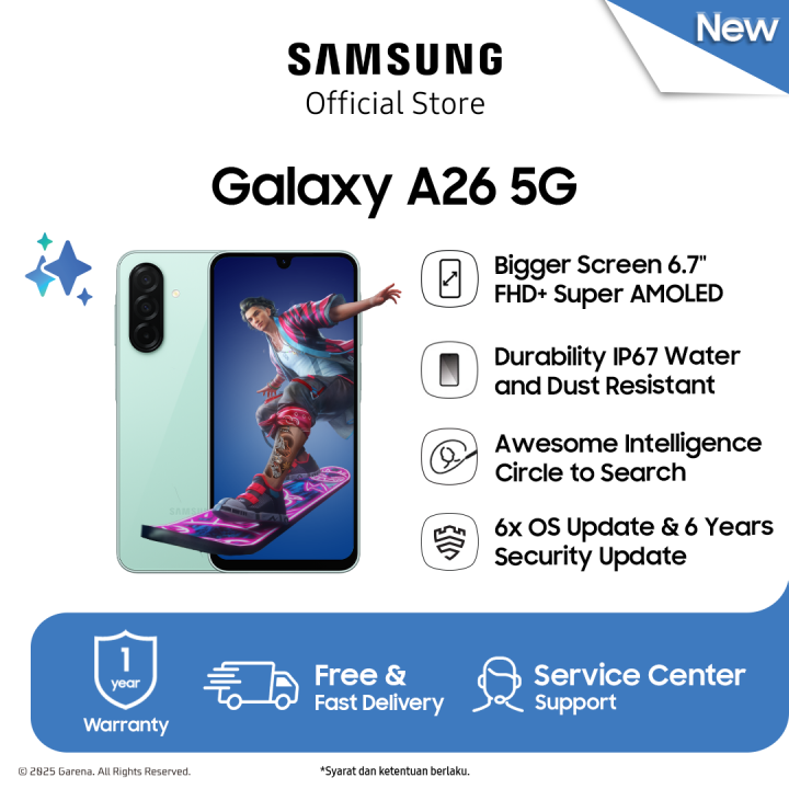 Samsung Galaxy A26 5G 8/256GB - Galaxy AI | Smartphone AI | Baterai 5000mAh | Lazada Indonesia